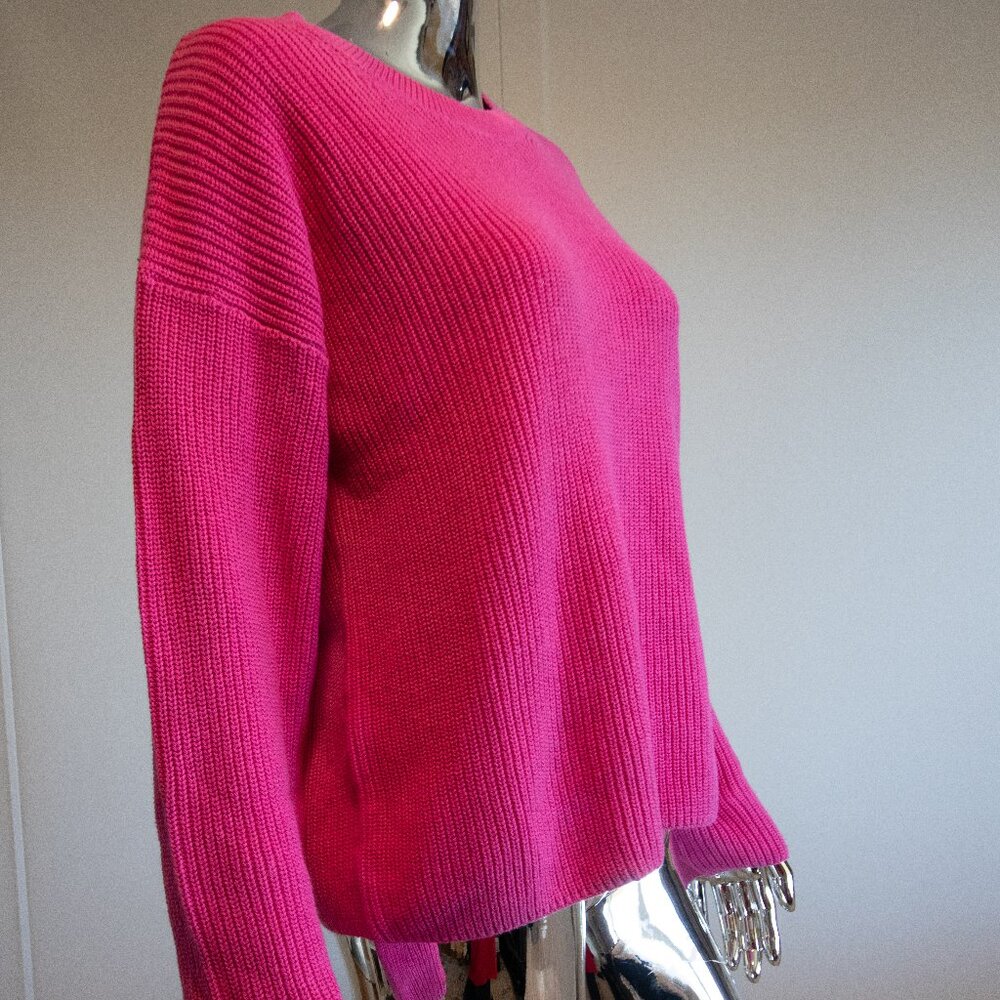 GAP Ribbed Sweater in Hot Pink Size L